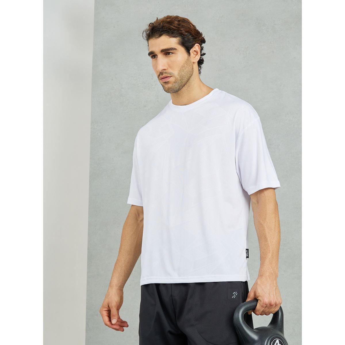 Styli Active Jacquard Knit Oversized Training T-Shirt-men-clothing-sportswearandactivewear-tshirtsandpolos-image-1