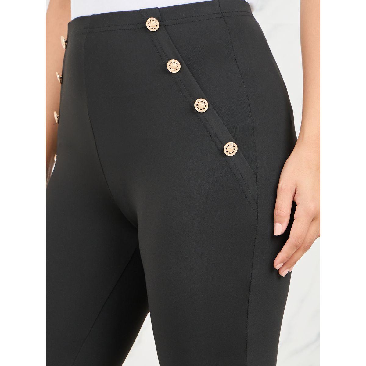 Styli Button Detail Mid Rise Leggings-women-clothing-bottoms-leggings-image-3