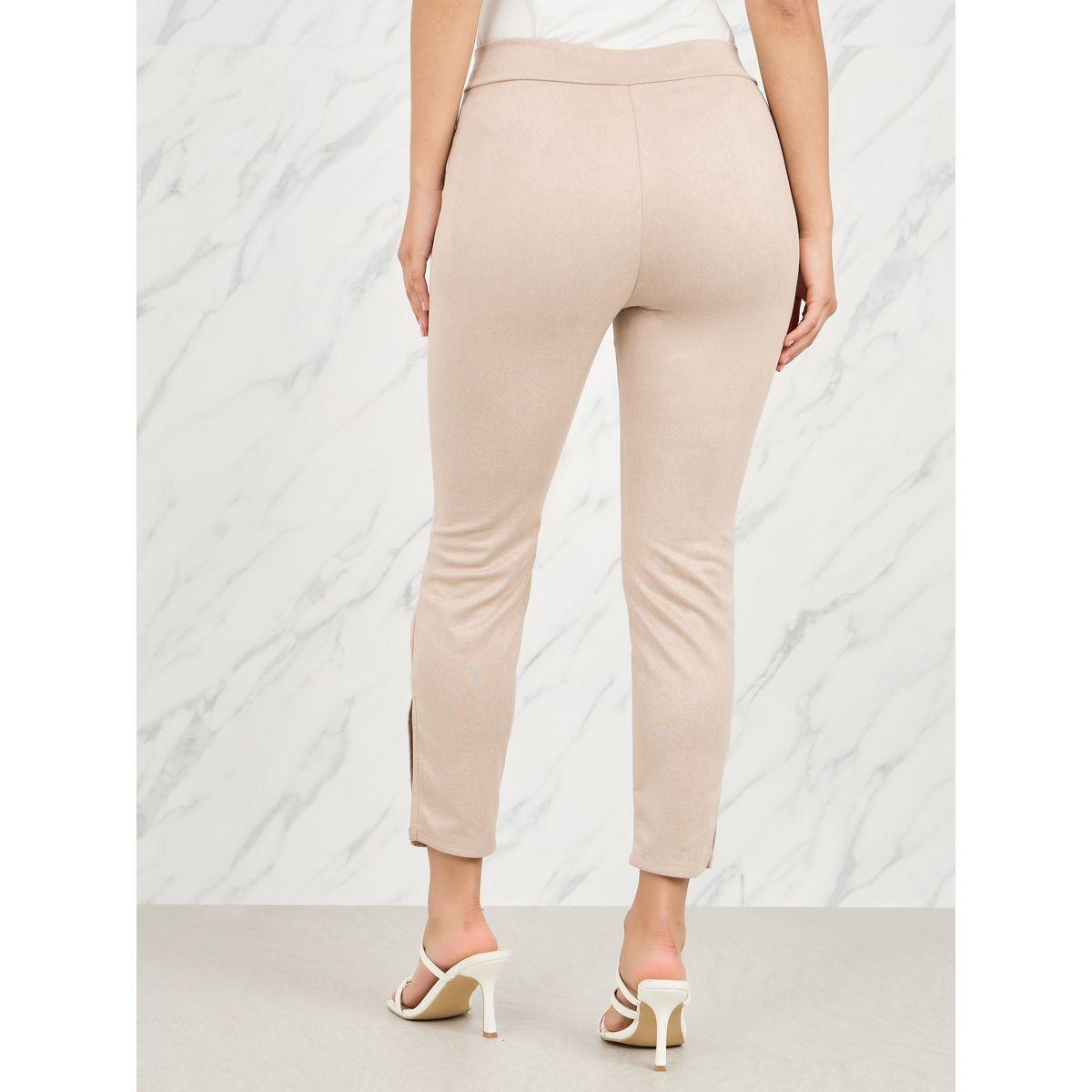 Styli High Rise Straight Leg Leggings with Slit Hem-women-clothing-bottoms-leggings-image-5