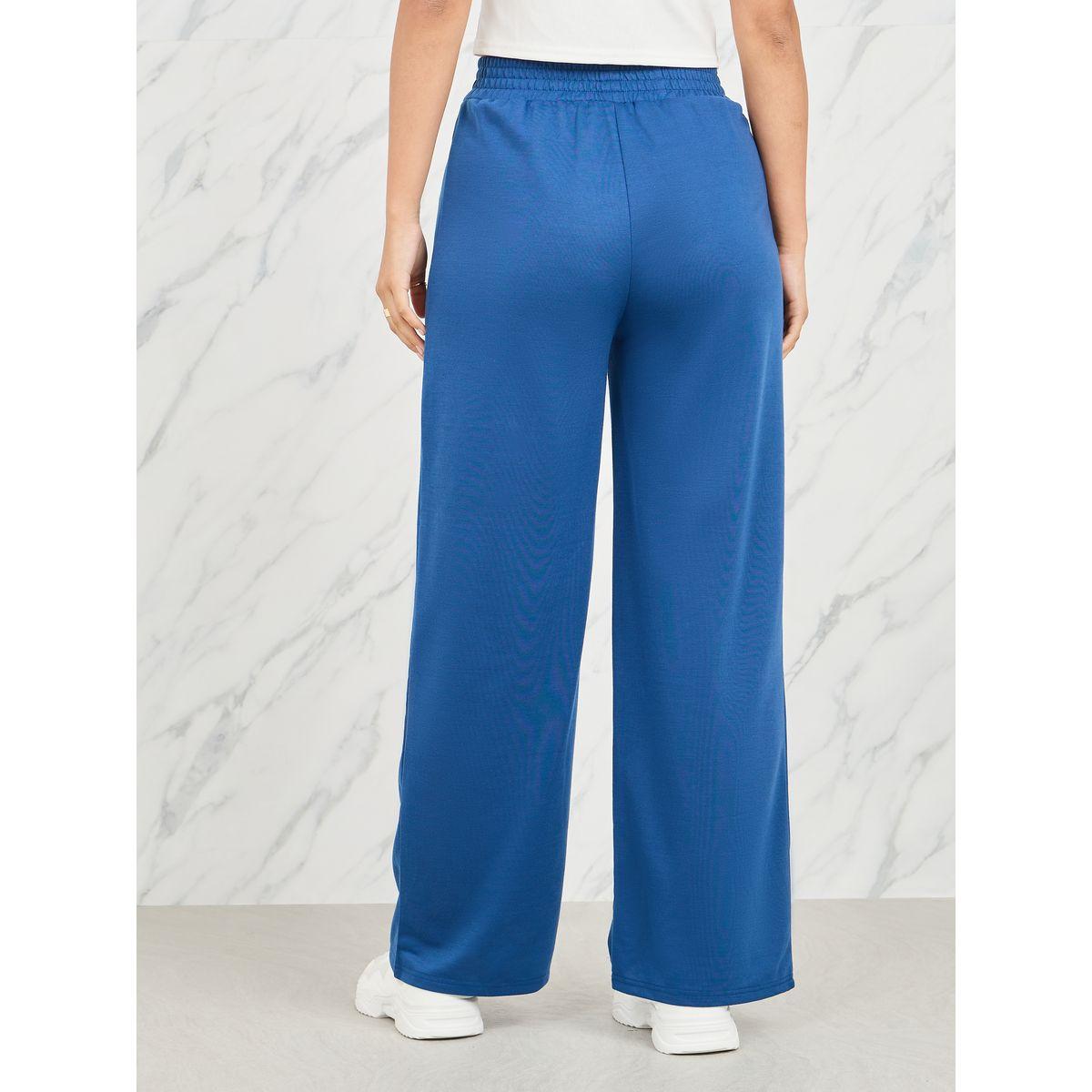Styli Solid Elastic Waistband Wide Leg Pants-women-clothing-bottoms-trousers-image-4