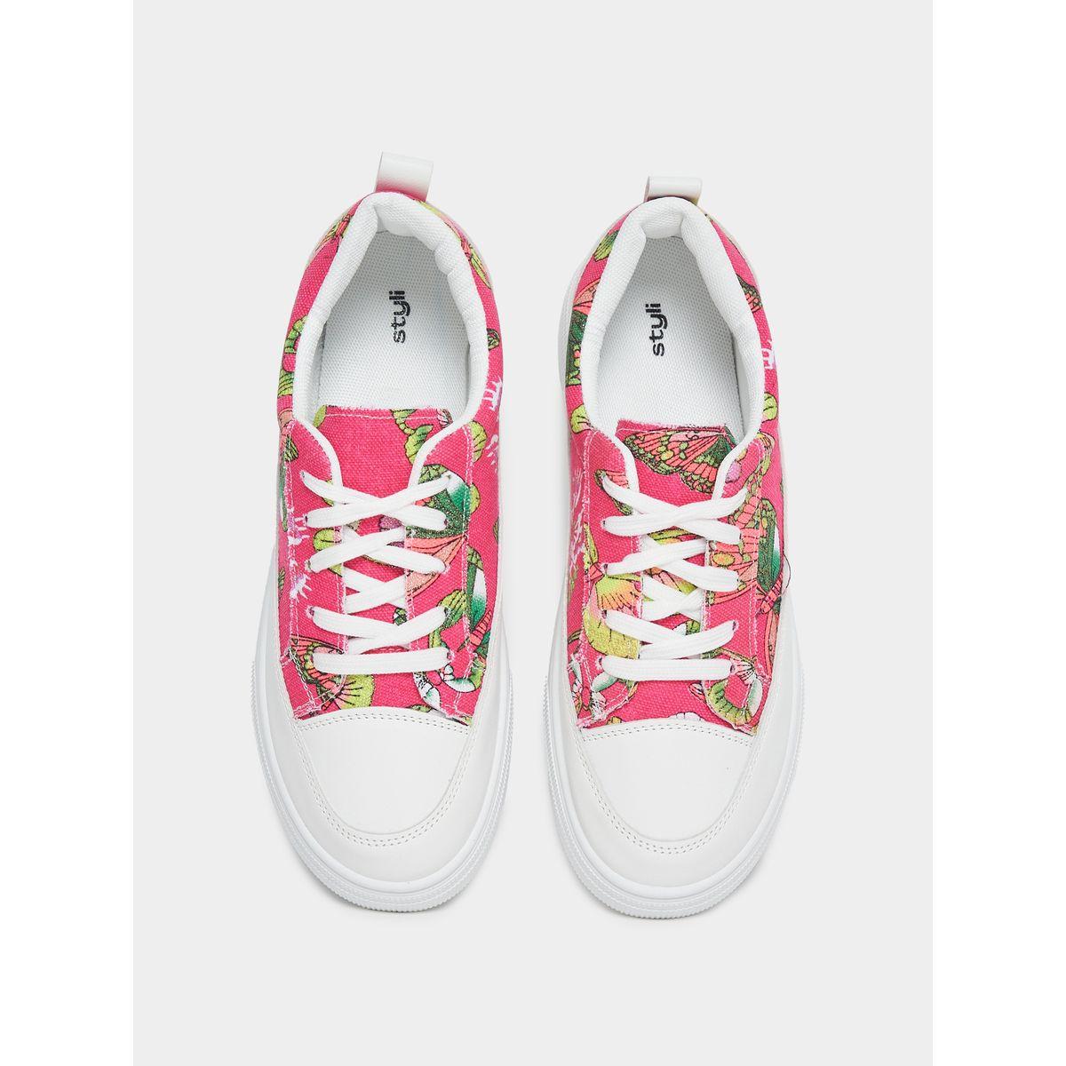 حذاء كانفاس كاجوال بطبعة فراشات-women-shoes-sneakers-image-5