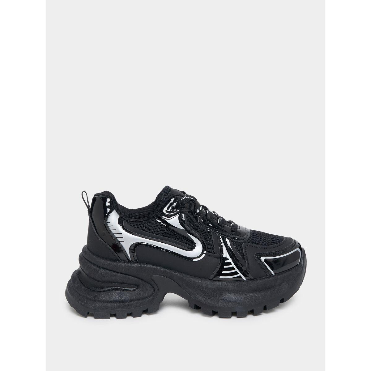 Styli Textured Mesh Insert Low Top Chunky Sneakers-women-shoes-sneakers-image-3