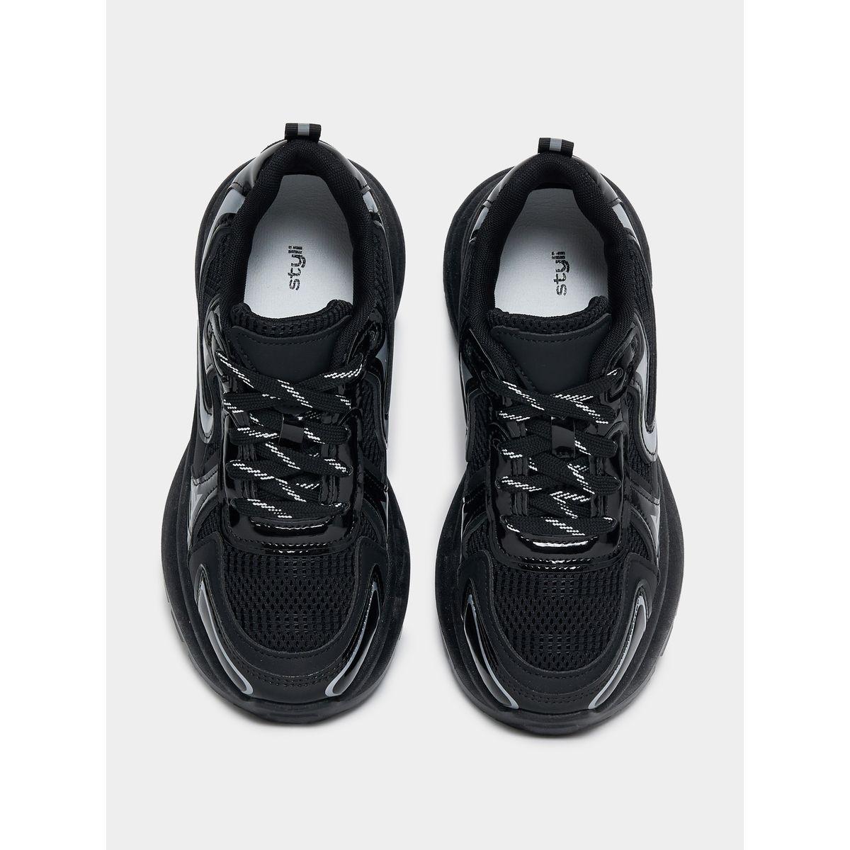 Styli Textured Mesh Insert Low Top Chunky Sneakers-women-shoes-sneakers-image-5