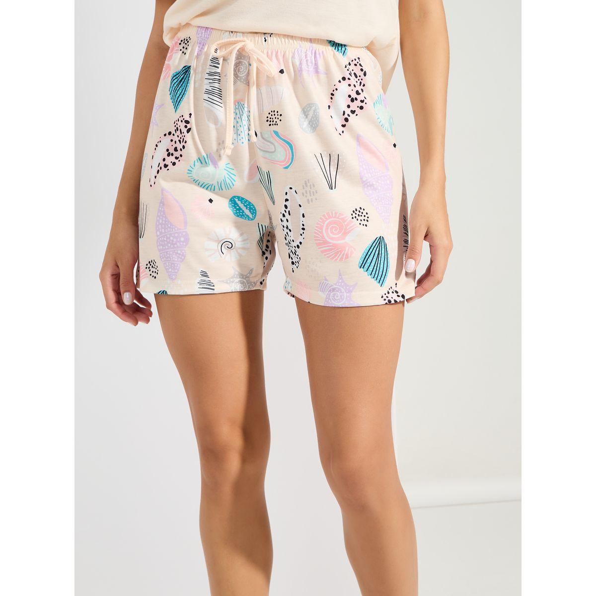 مجموعة من شورت وتيشيرت باكتاف منخفضة-women-clothing-nightwear-pyjamas-shortsets-image-4