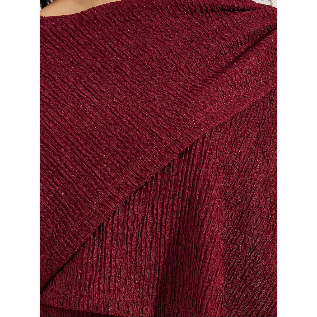 فستان طويل بديكون باكمام كيب مع شق-women-clothing-dresses-image-3