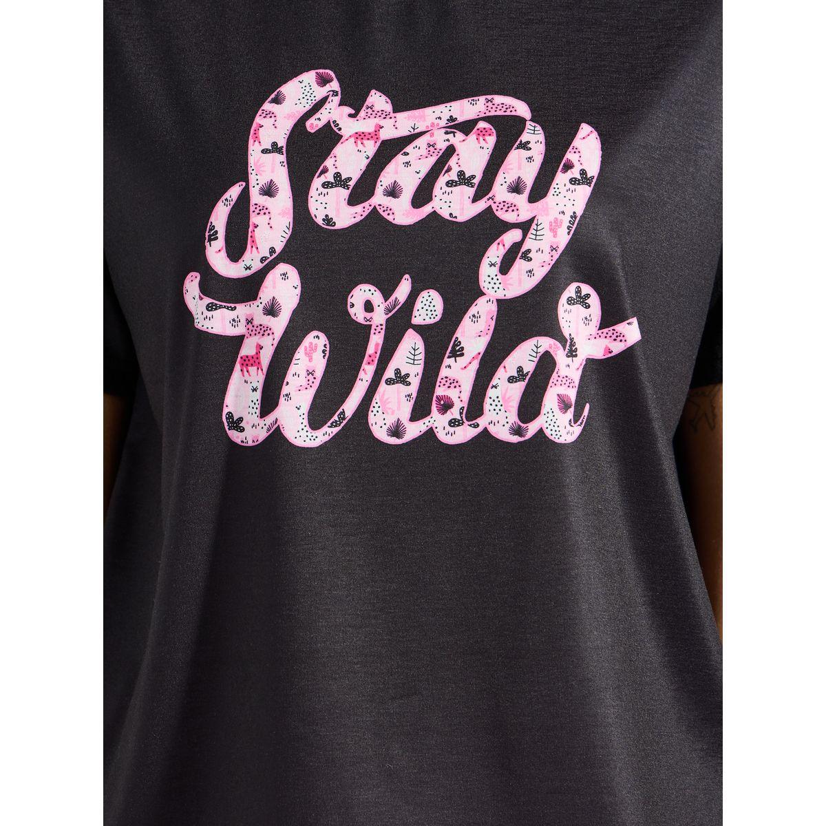 Styli Unwind Stay Wild Print Drop Shoulder T-Shirt & Shorts Set-women-clothing-nightwear-pyjamas-shortsets-image-3