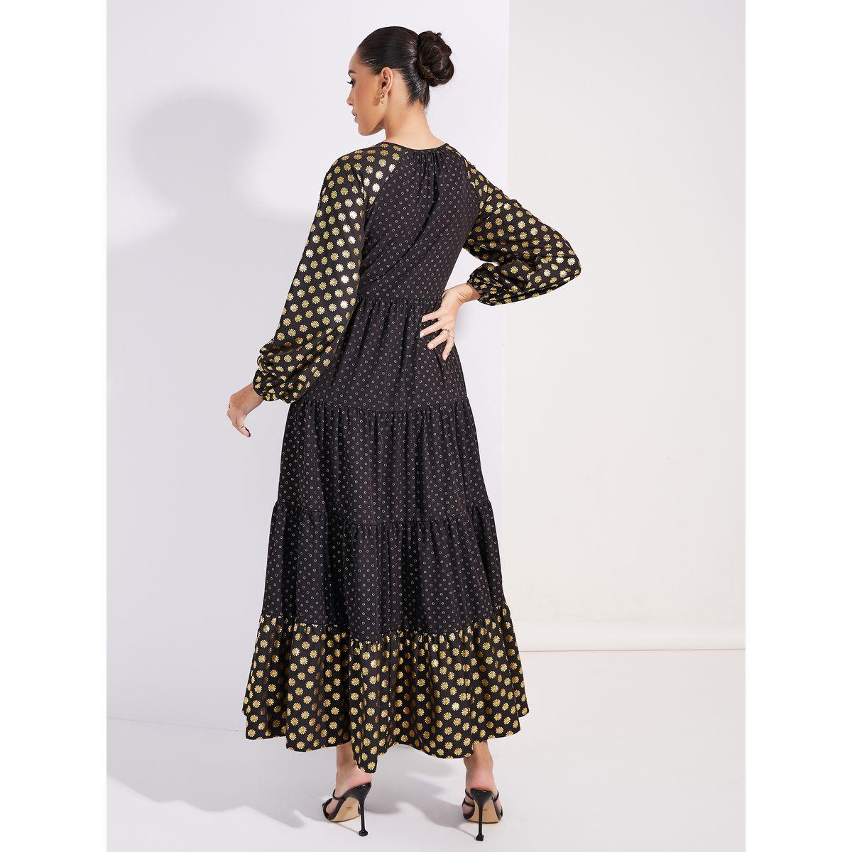 فستان ماكسي بطبعة رقائق من ستيلي ليميتد مع تفاصيل شرابات-women-clothing-dresses-image-4