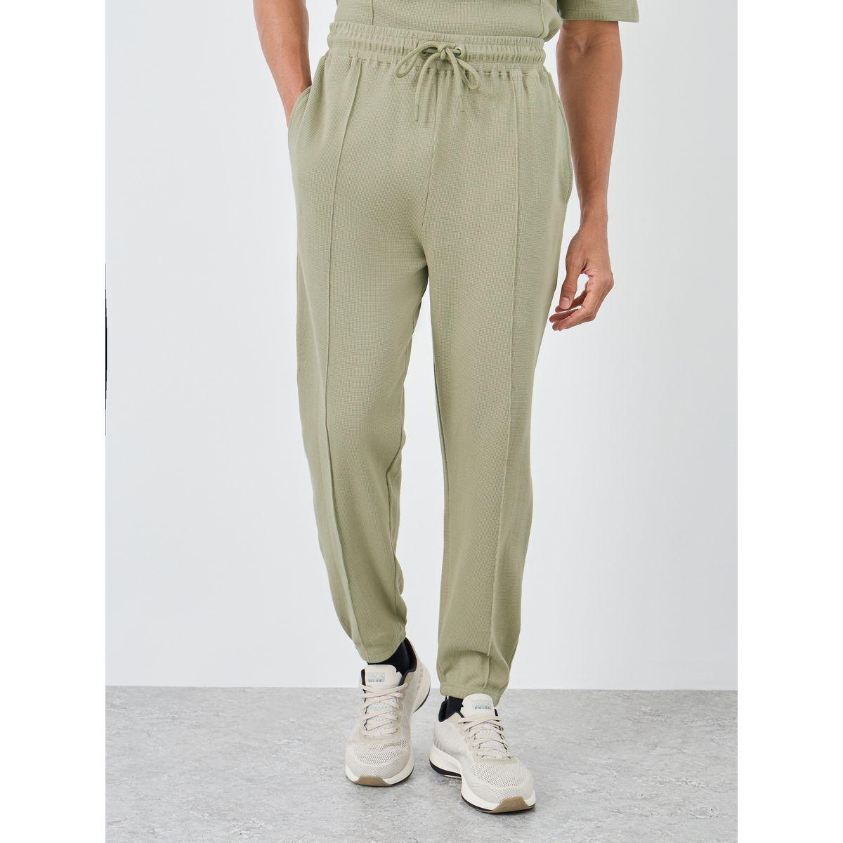 Styli Waffle Knit Oversized T-Shirt and Pintuck Detail Joggers Co-Ords-men-clothing-coordsets-image-5