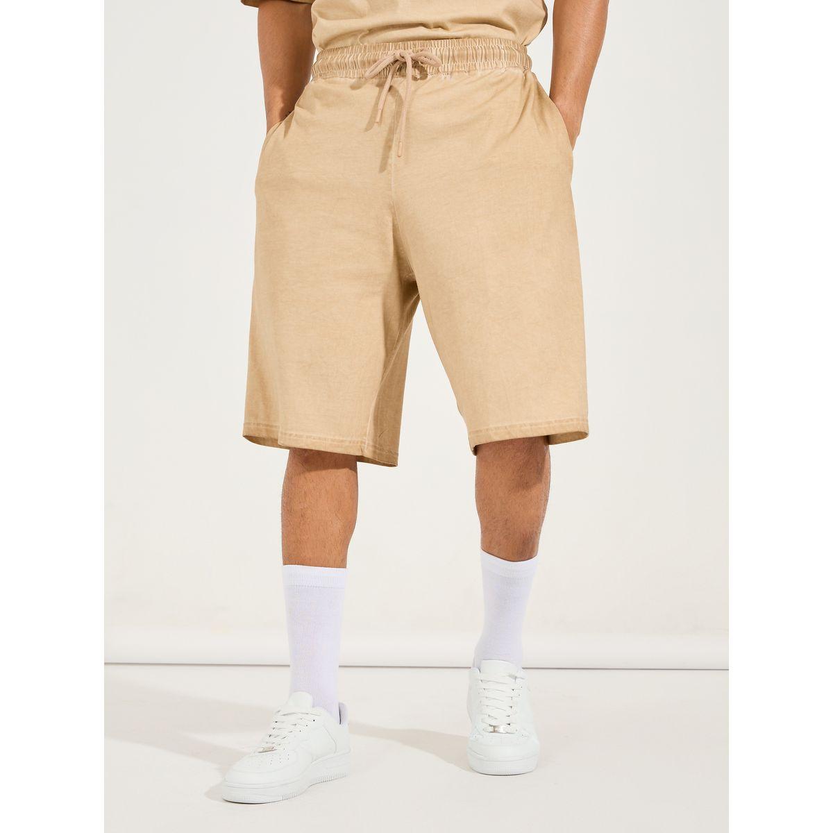 Styli Acid Wash Oversized T-Shirt & Shorts Co-Ords-men-clothing-coordsets-image-4