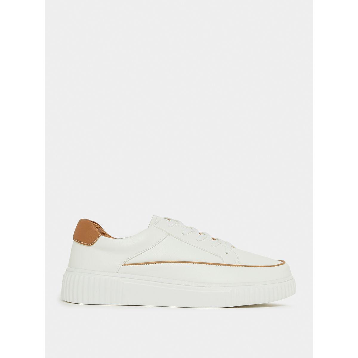 Styli Contrast Piped Heel Counter Casual Shoes-women-shoes-sneakers-image-2
