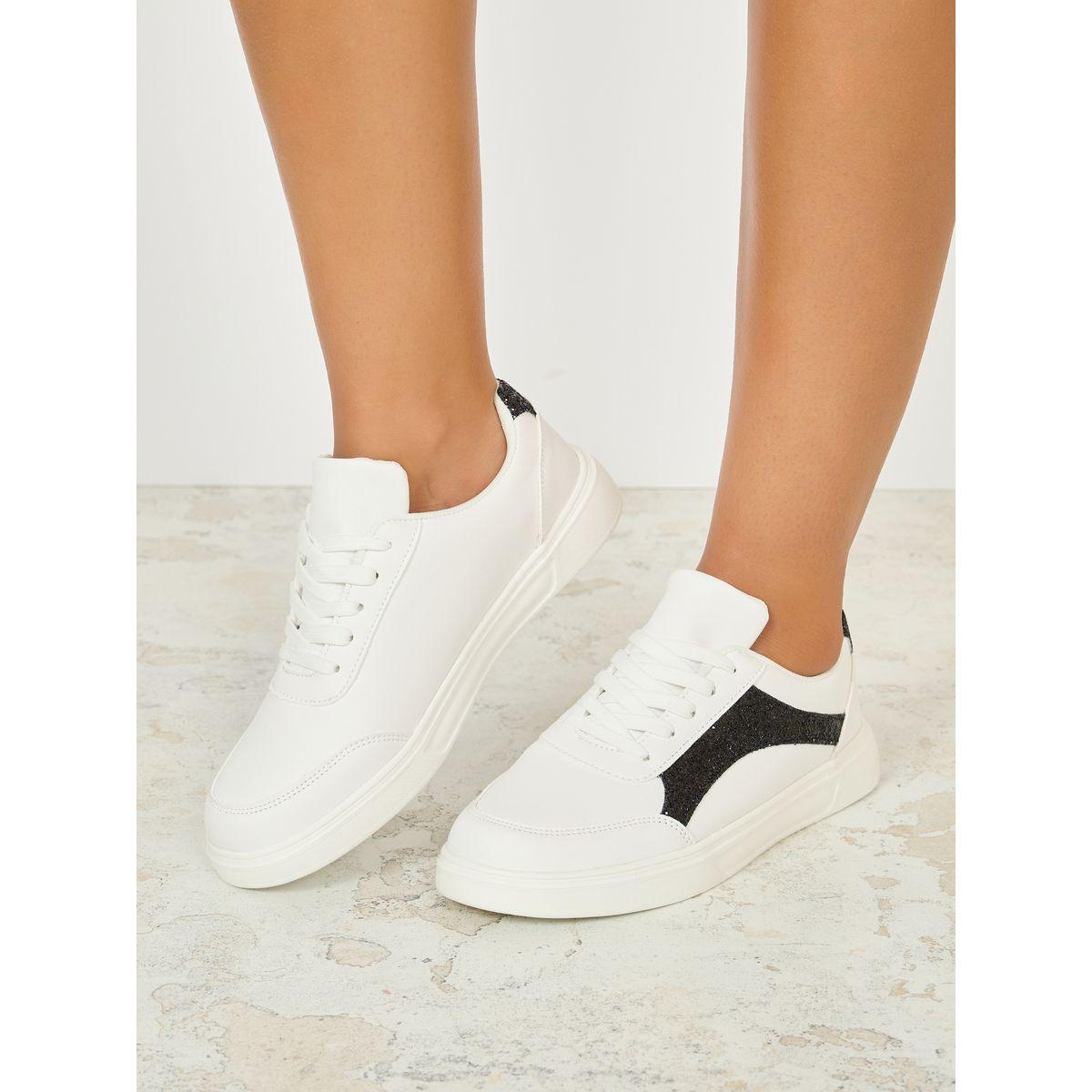 Styli Glitter Panel Detail Casual Shoes-women-shoes-sneakers-image-1
