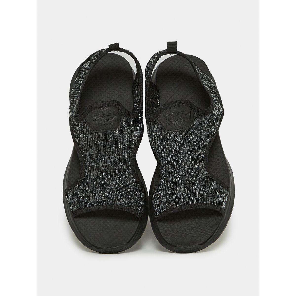 Styli Textured Open Toe Comfort Slingback Flat Sandals-women-shoes-sandals-flats-image-6