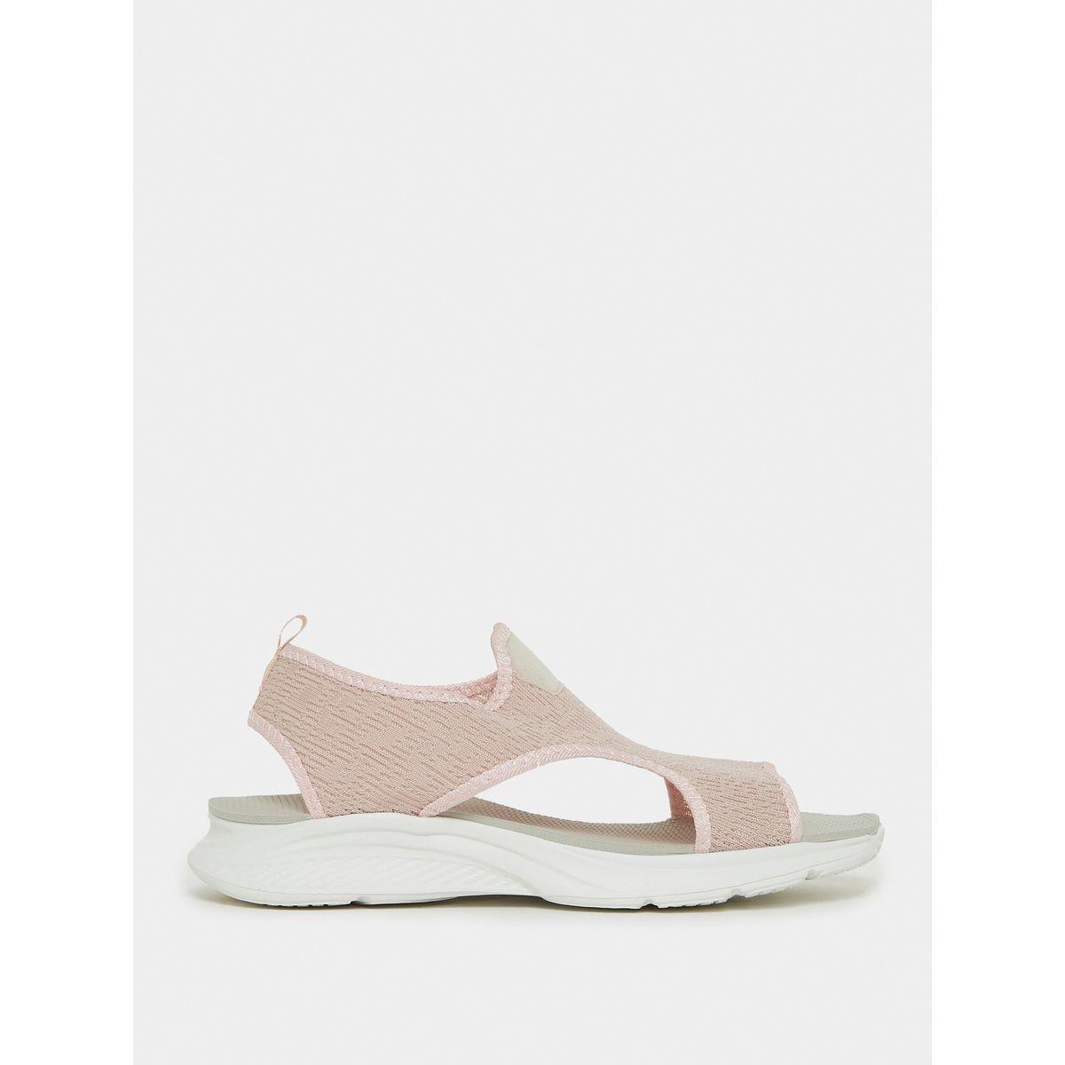 Styli Textured Open Toe Comfort Slingback Flat Sandals-women-shoes-sandals-flats-image-2