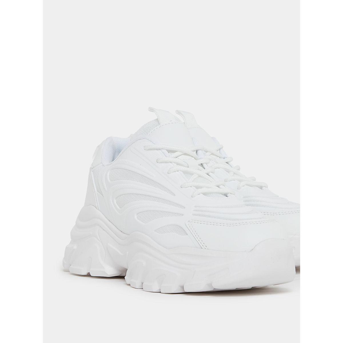 Styli Textured Chunky Lace Up Sneakers-women-shoes-sneakers-image-3