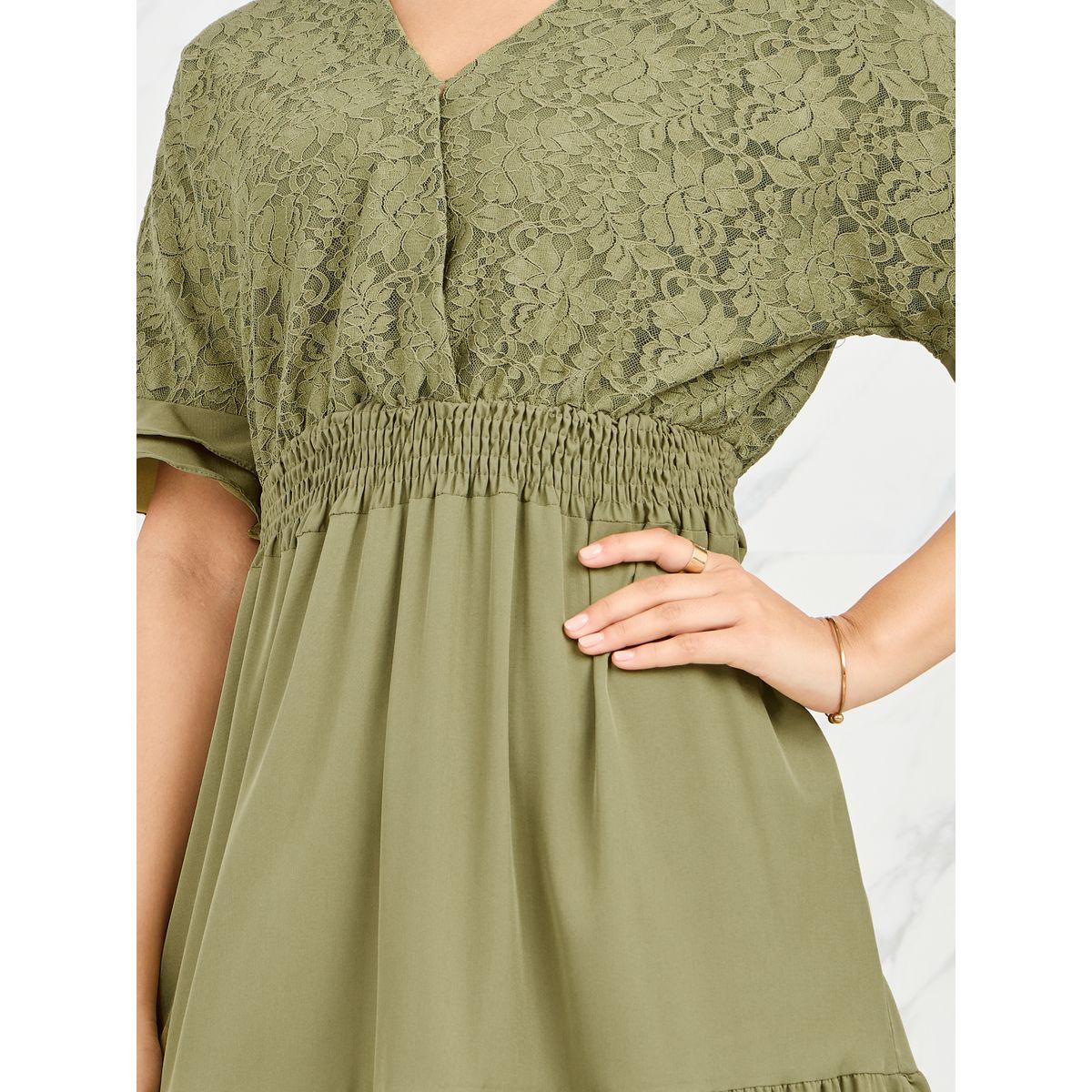 فستان طويل بكسرات وتفاصيل دانتيل-women-clothing-dresses-image-3