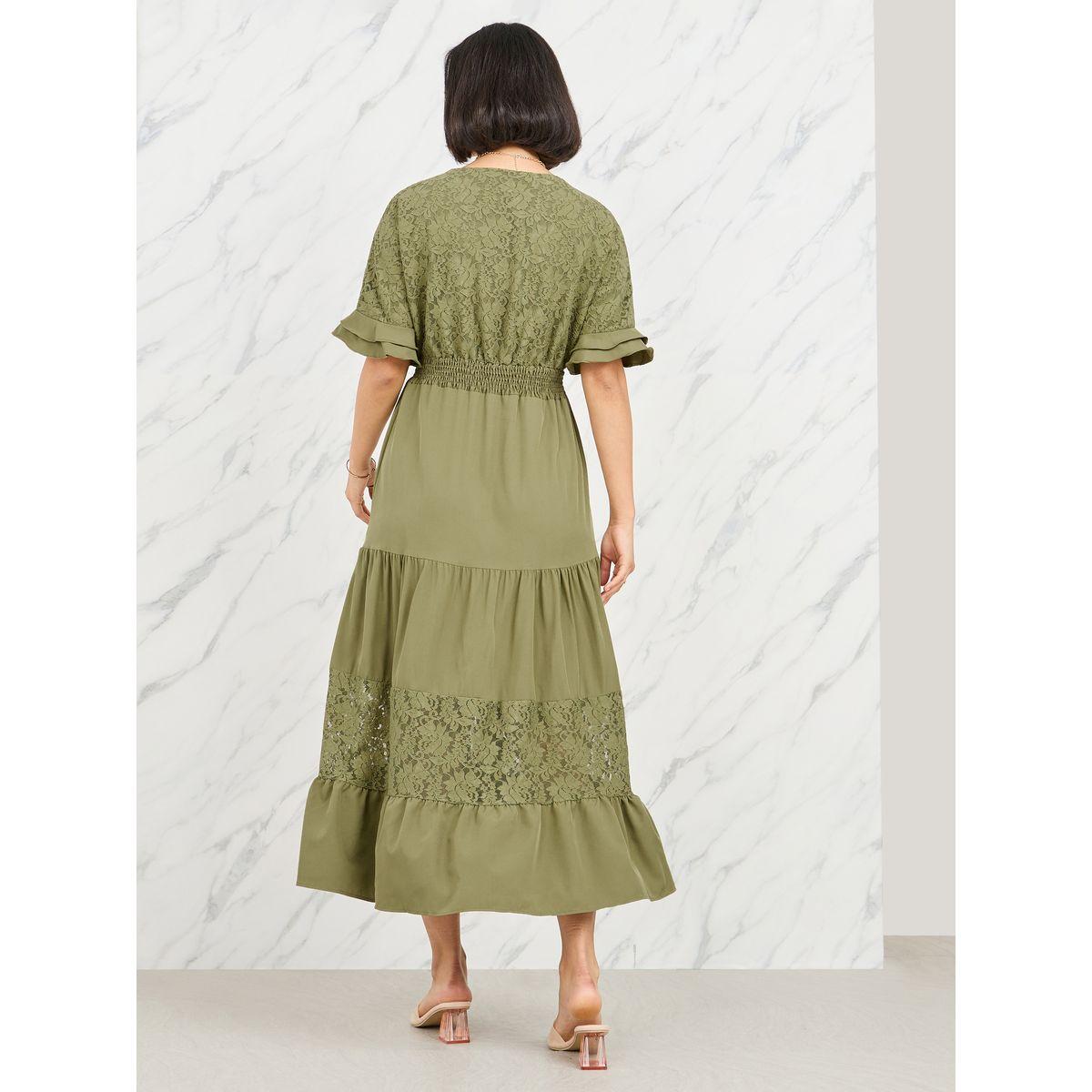 فستان طويل بكسرات وتفاصيل دانتيل-women-clothing-dresses-image-4