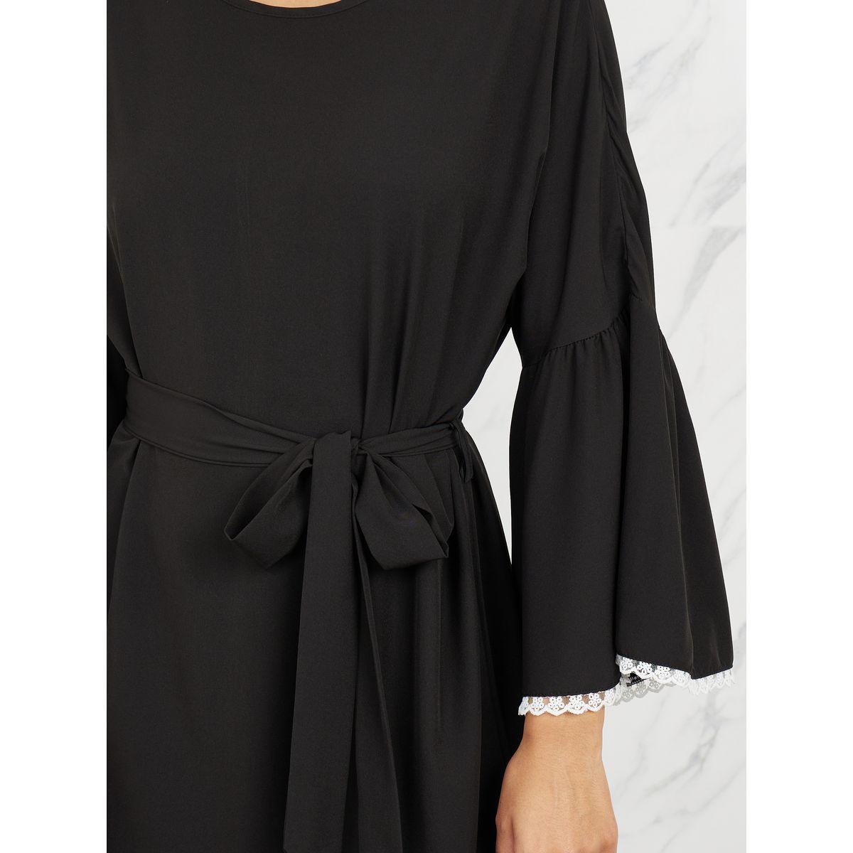 فستان ميدي بتفاصيل دانتيل متباينة-women-clothing-dresses-image-3