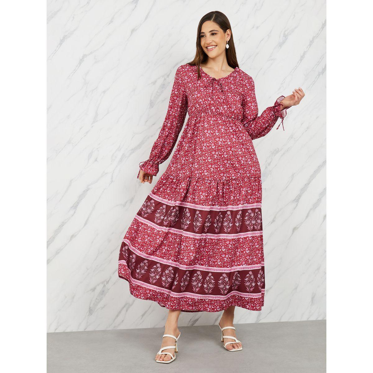 Styli Bohemian Floral Print A-Line Maxi Dress-women-clothing-dresses-image-1