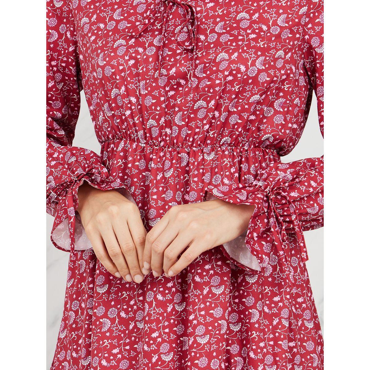 Styli Bohemian Floral Print A-Line Maxi Dress-women-clothing-dresses-image-3