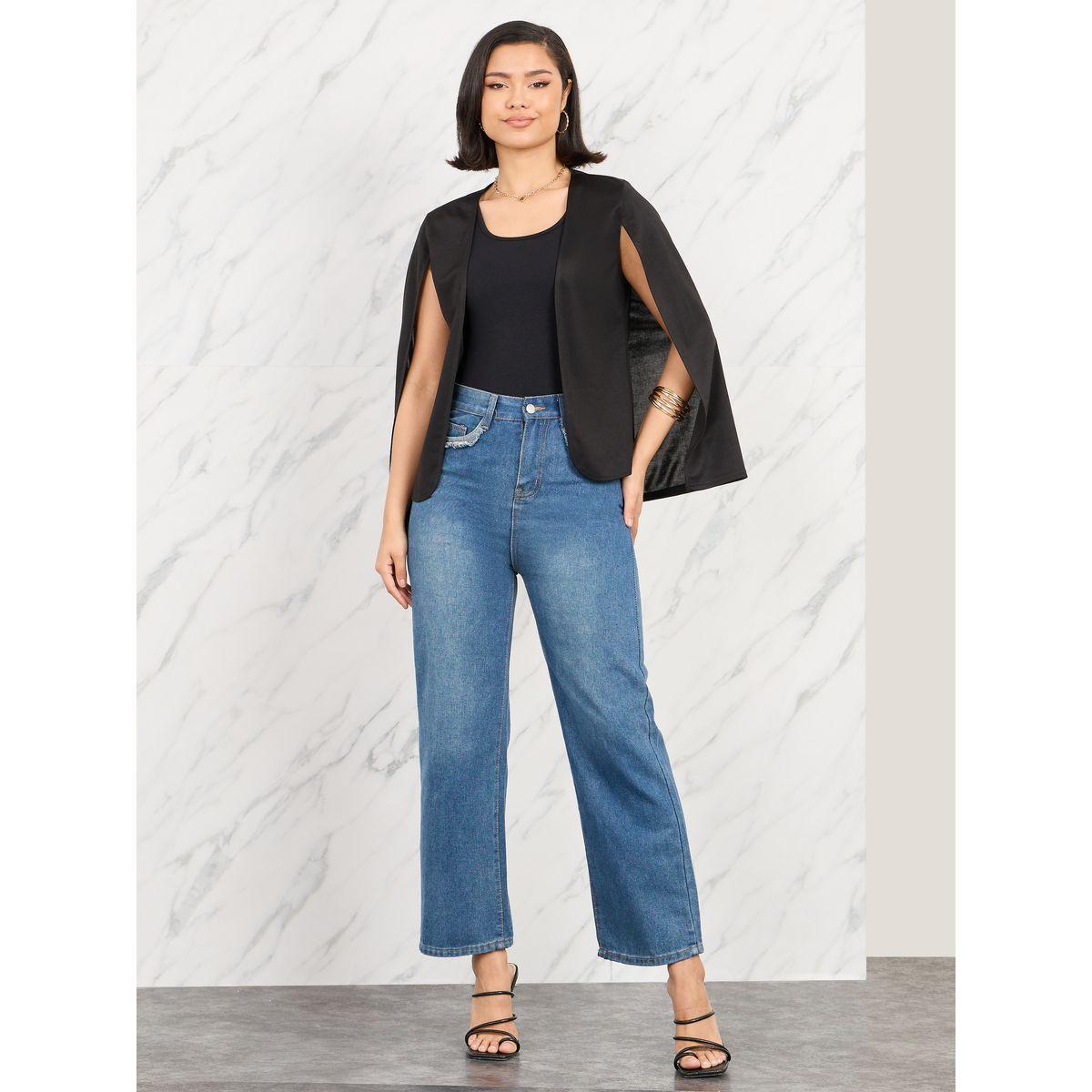 Styli Slit Sleeves Cape Blazer-women-clothing-coatsandjackets-blazers-image-2