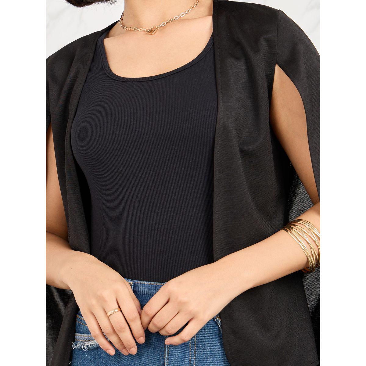 Styli Slit Sleeves Cape Blazer-women-clothing-coatsandjackets-blazers-image-3