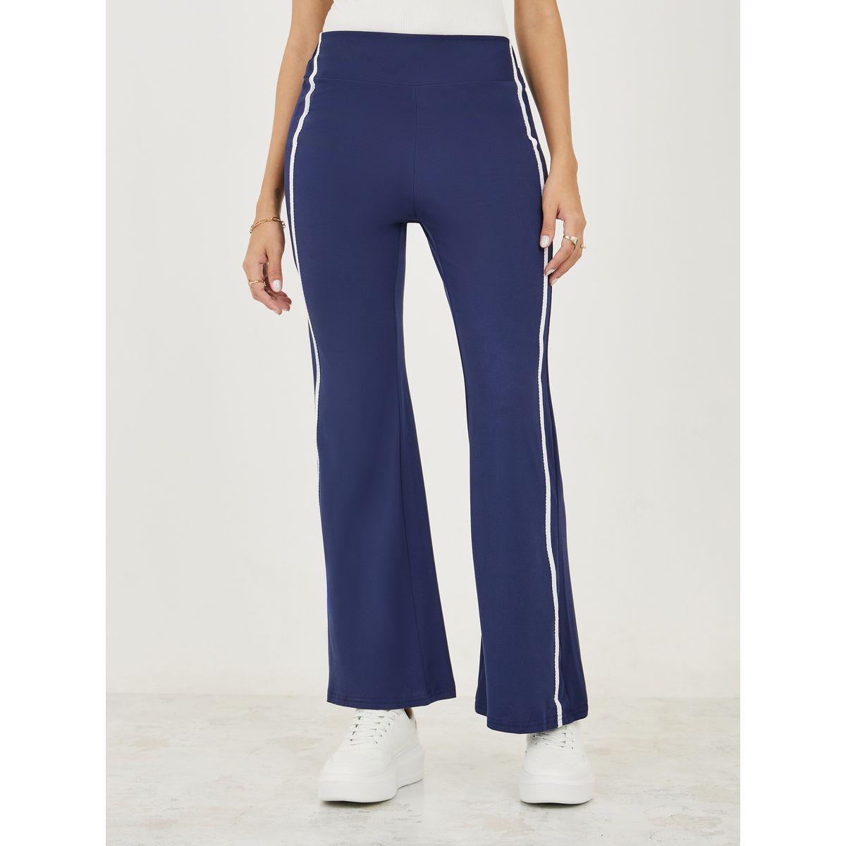 Styli Side Taping Detail Flared Leggings-women-clothing-bottoms-leggings-image-1