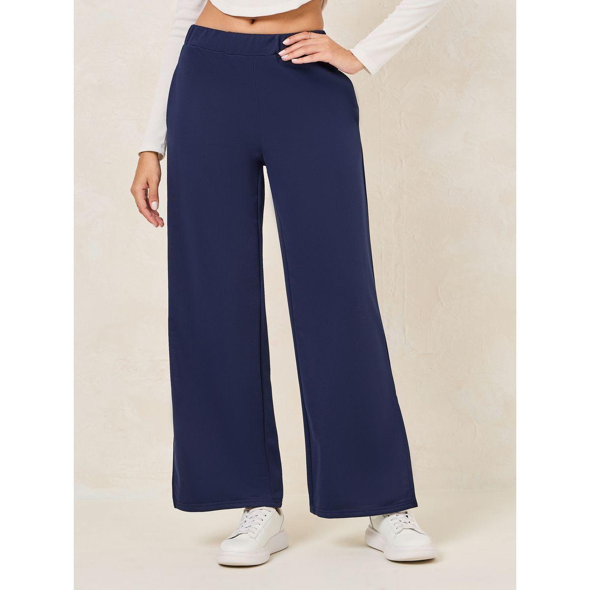 Styli Wide Leg Joggers with Side Seam Slit-women-clothing-bottoms-joggers-image-1