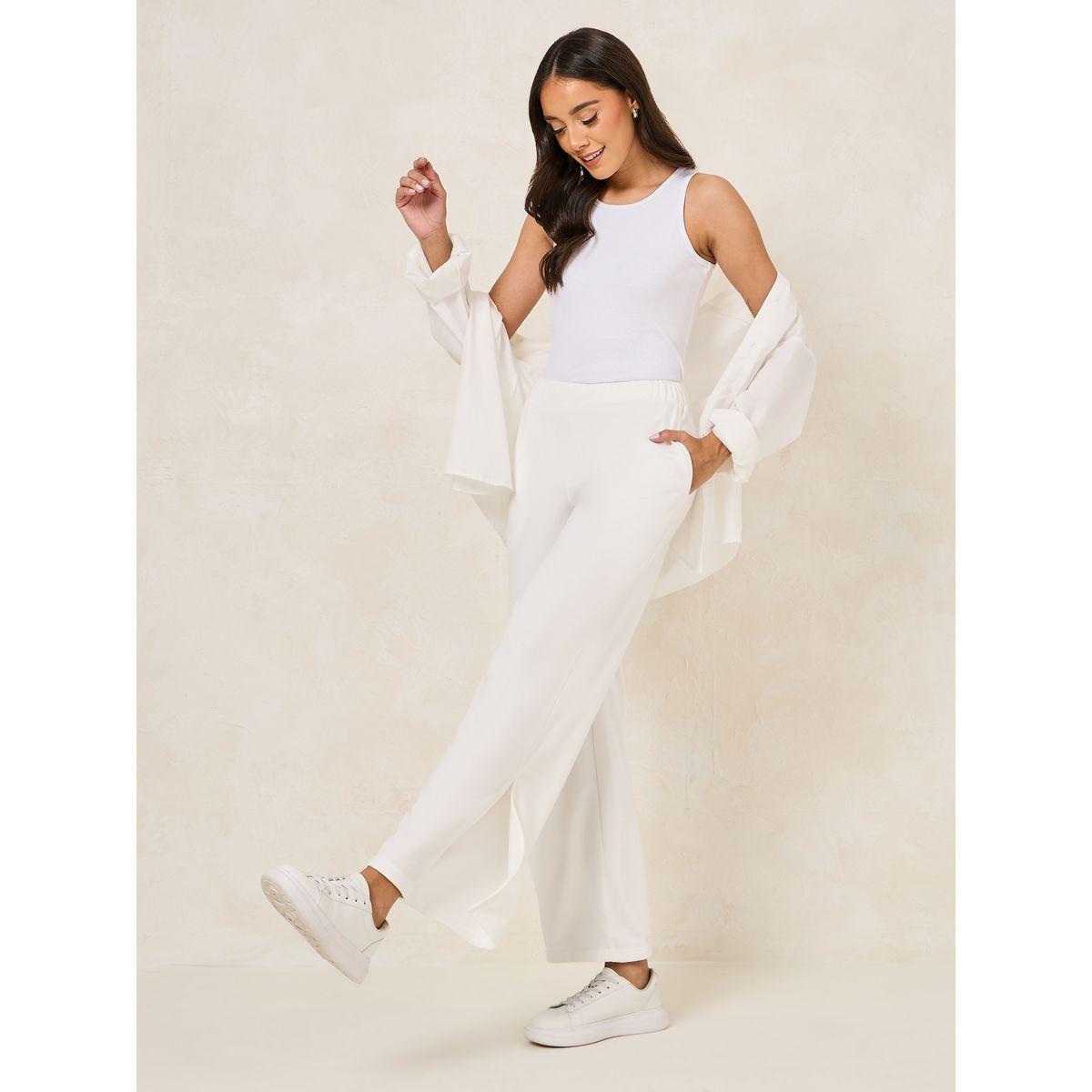 Styli Wide Leg Joggers with Side Seam Slit-women-clothing-bottoms-trousers-image-2