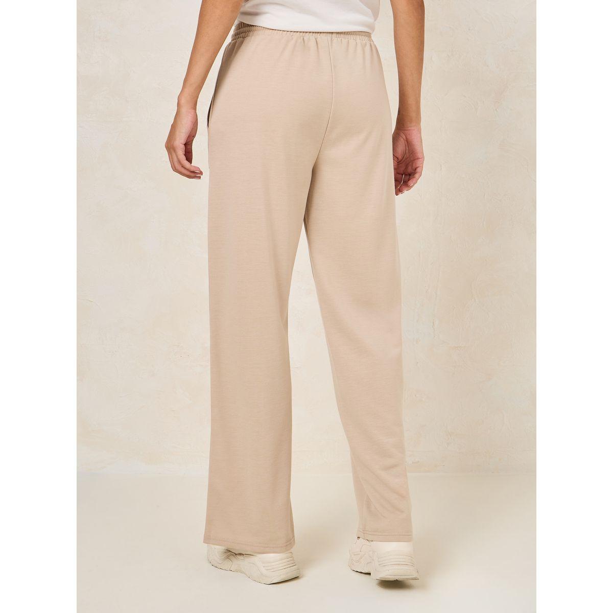 جوغر سادة بقصة مستقيمة وجيب جانبي-women-clothing-bottoms-joggers-image-4
