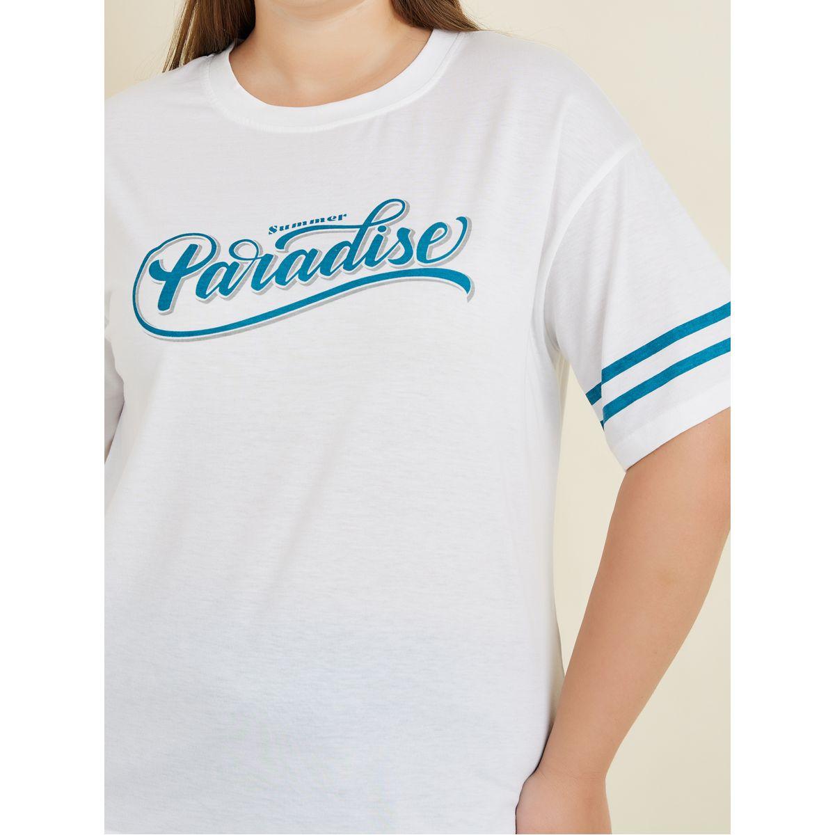 Styli Unwind Plus Paradise Drop Shoulder T-Shirt & Side Stripe Cuff Pjyjama Set-women-clothing-nightwear-pyjamas-longsets-image-4