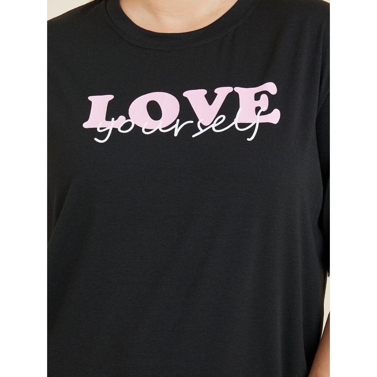 Styli Unwind Plus Love Yourself Ruffle Sleeve T-Shirt & Graphic Cuff Pyjama Set-women-clothing-nightwear-pyjamas-longsets-image-4