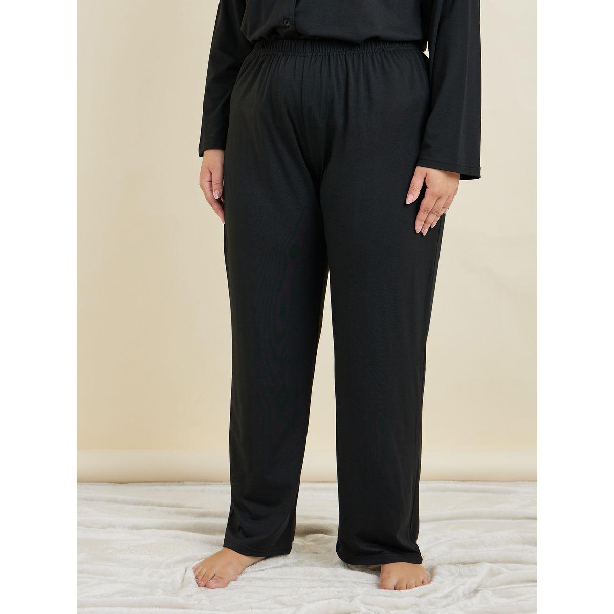 Styli Unwind Plus Long Sleeves Jersey Button Through Shirt & Pyjama Set-women-clothing-nightwear-pyjamas-longsets-image-6