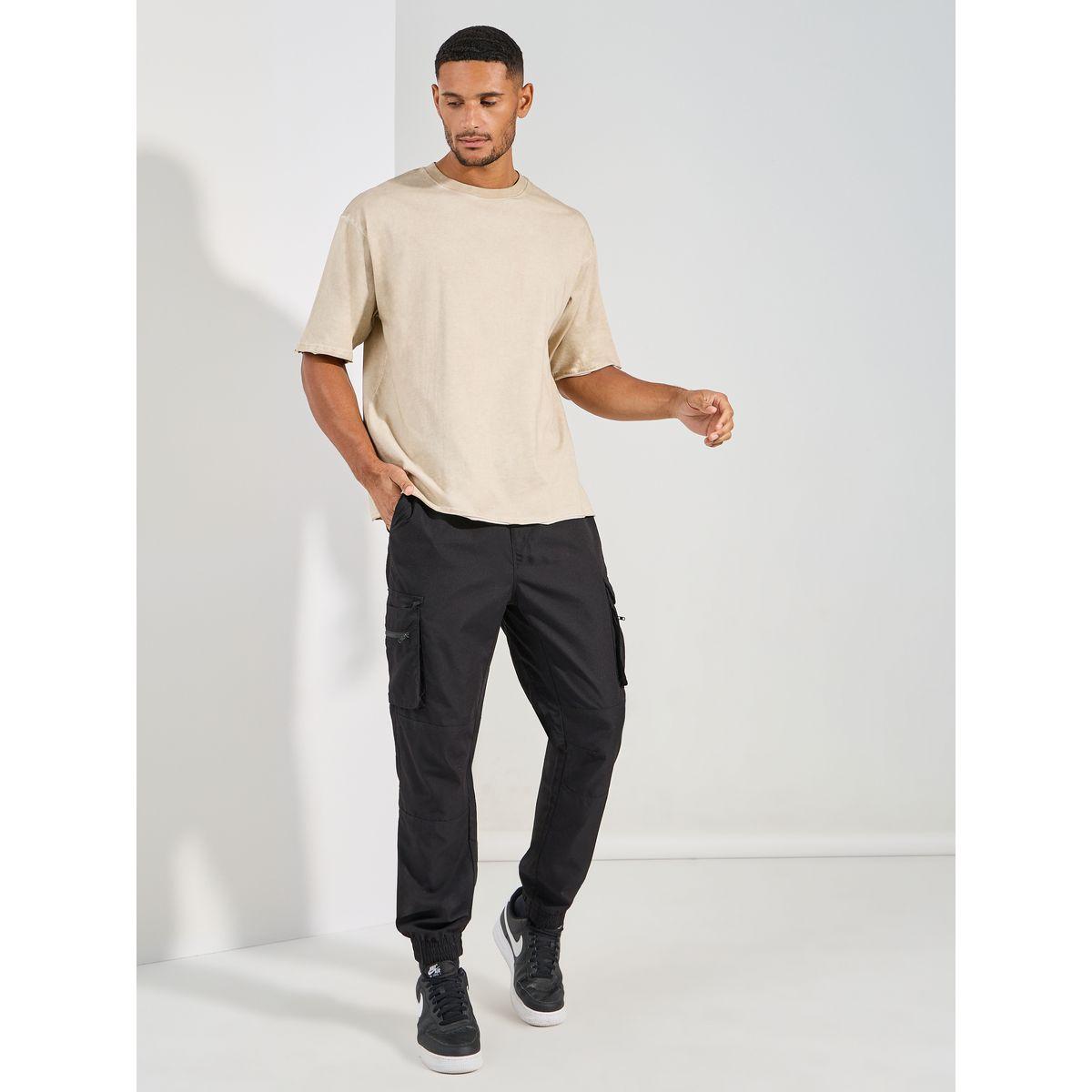تيشيرت فضفاض بياقة دائرية واكمام قصيرة-men-clothing-tshirtsandpolos-tshirts-image-2