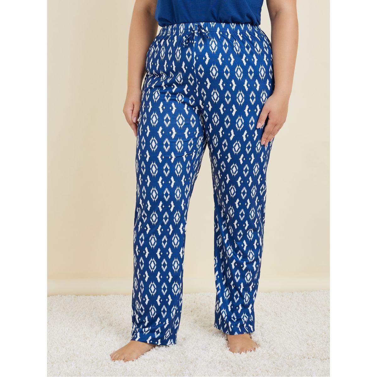 Styli Unwind Plus Solid Cami & Geo Print Pyjama Set-women-clothing-nightwear-pyjamas-longsets-image-6