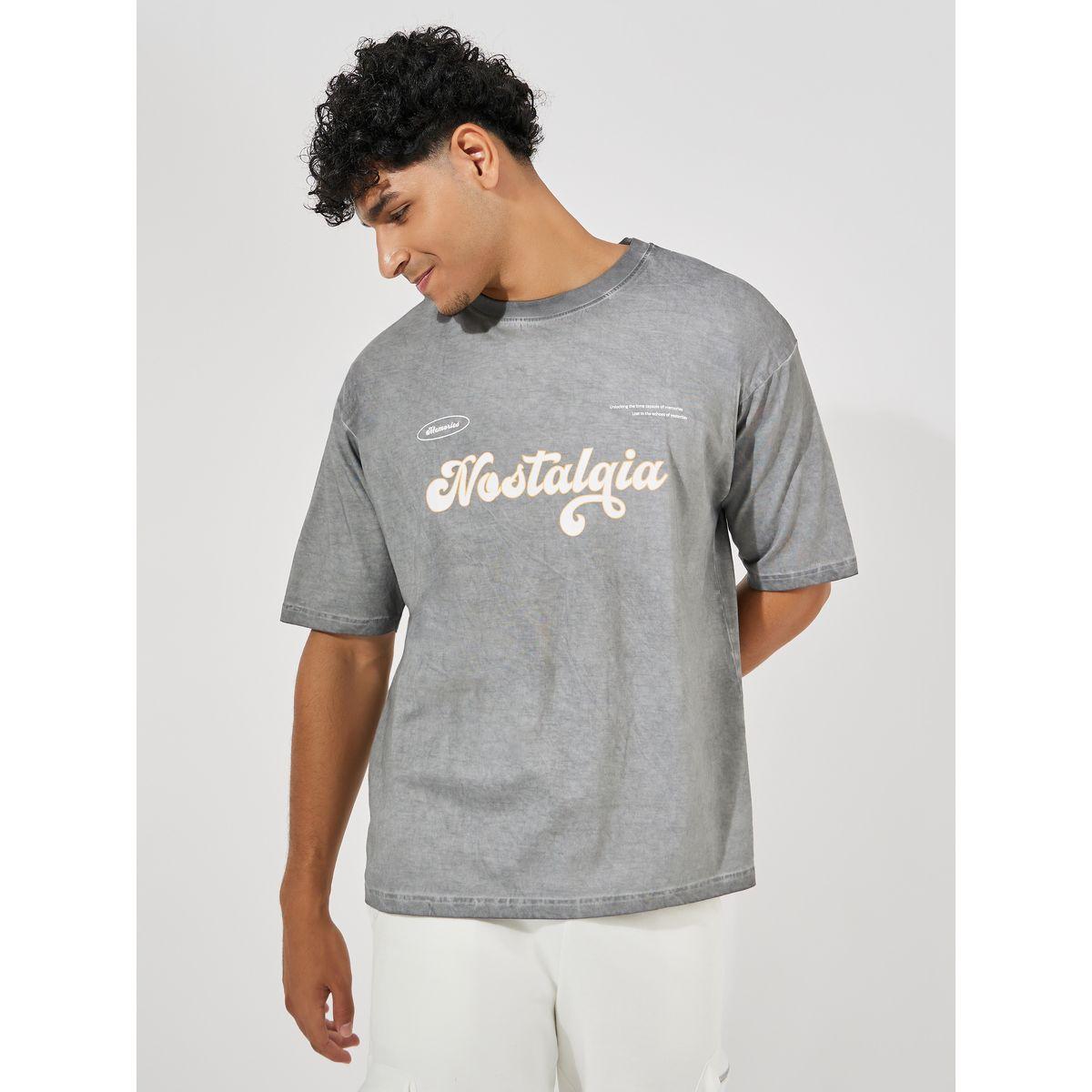 Styli Overdyed Washed Oversized T-Shirt with Slogan Print-men-clothing-tshirtsandpolos-tshirts-image-1