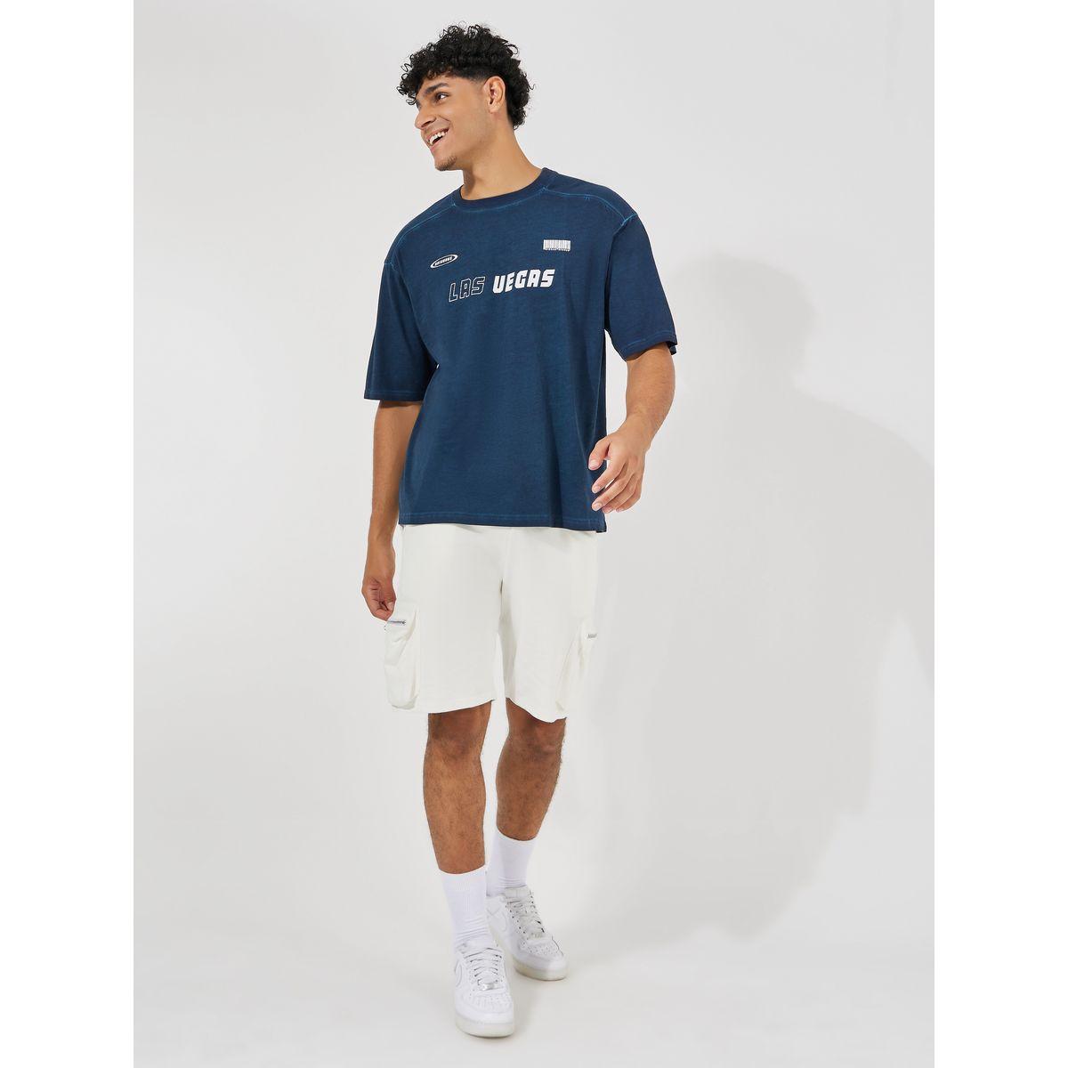 تيشيرت فضفاض مطبع بطبعة كتابة-men-clothing-tshirtsandpolos-tshirts-image-2