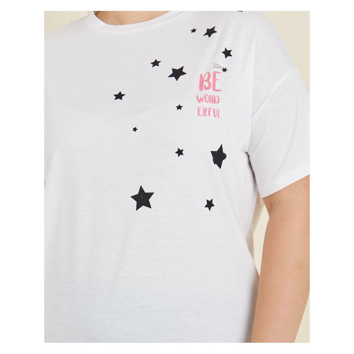 Styli Unwind Plus Falling Stars Drop Shoulder T-Shirt & Pyjama Set-women-clothing-nightwear-pyjamas-longsets-image-4