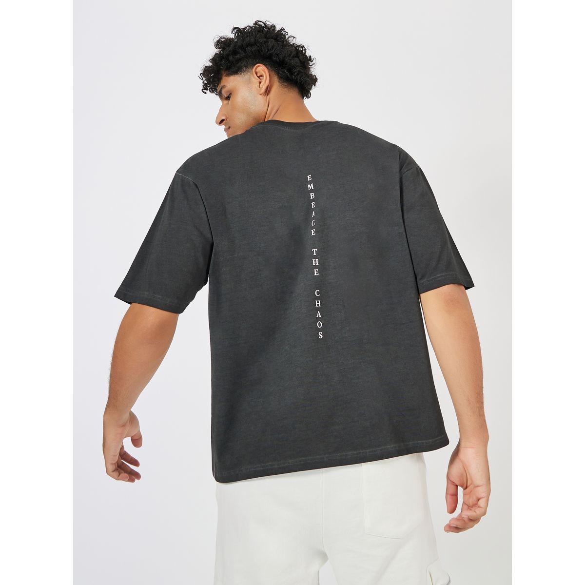 Styli Overdyed Washed Oversized T-Shirt with Minimal Back Print-men-clothing-tshirtsandpolos-tshirts-image-1