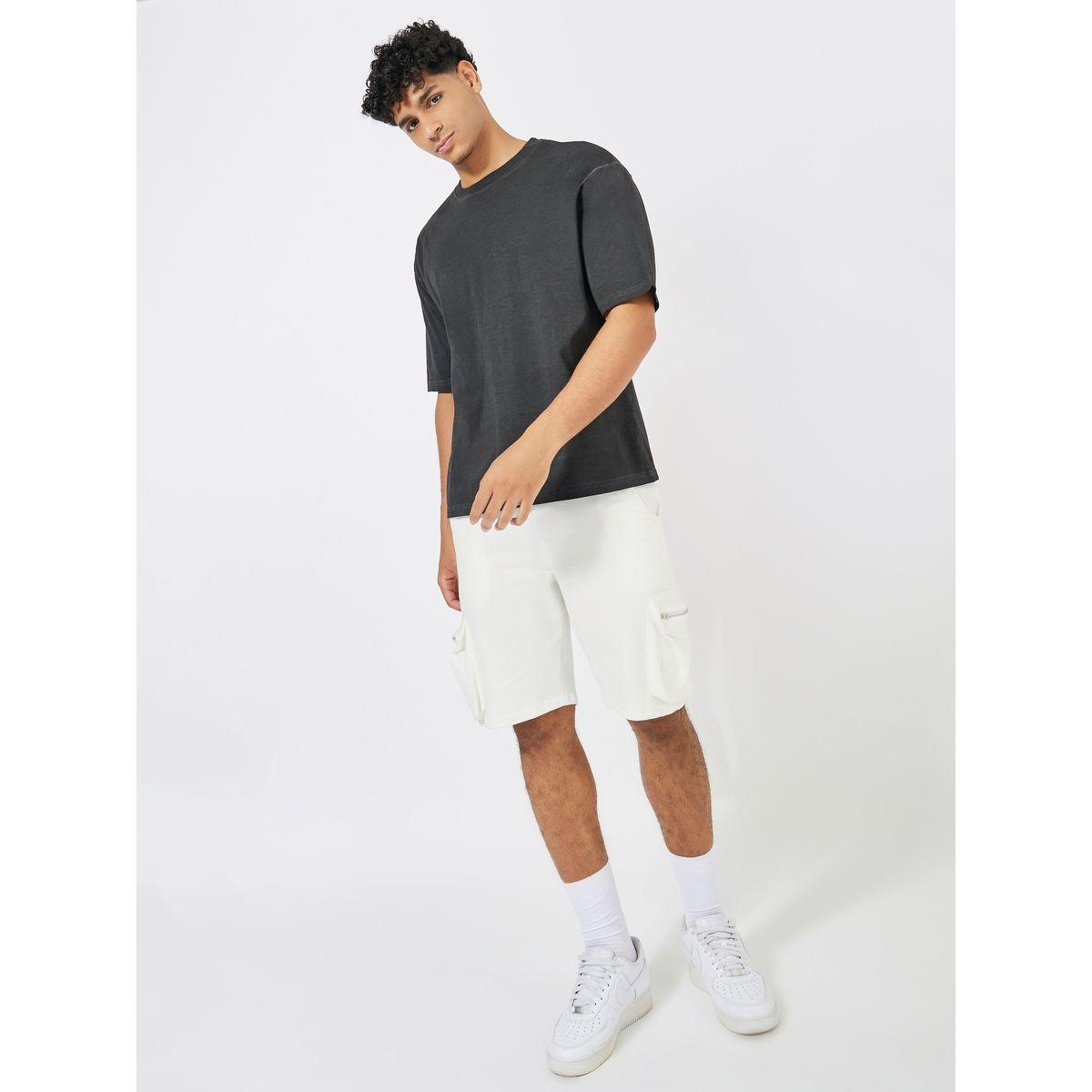 Styli Overdyed Washed Oversized T-Shirt with Minimal Back Print-men-clothing-tshirtsandpolos-tshirts-image-2