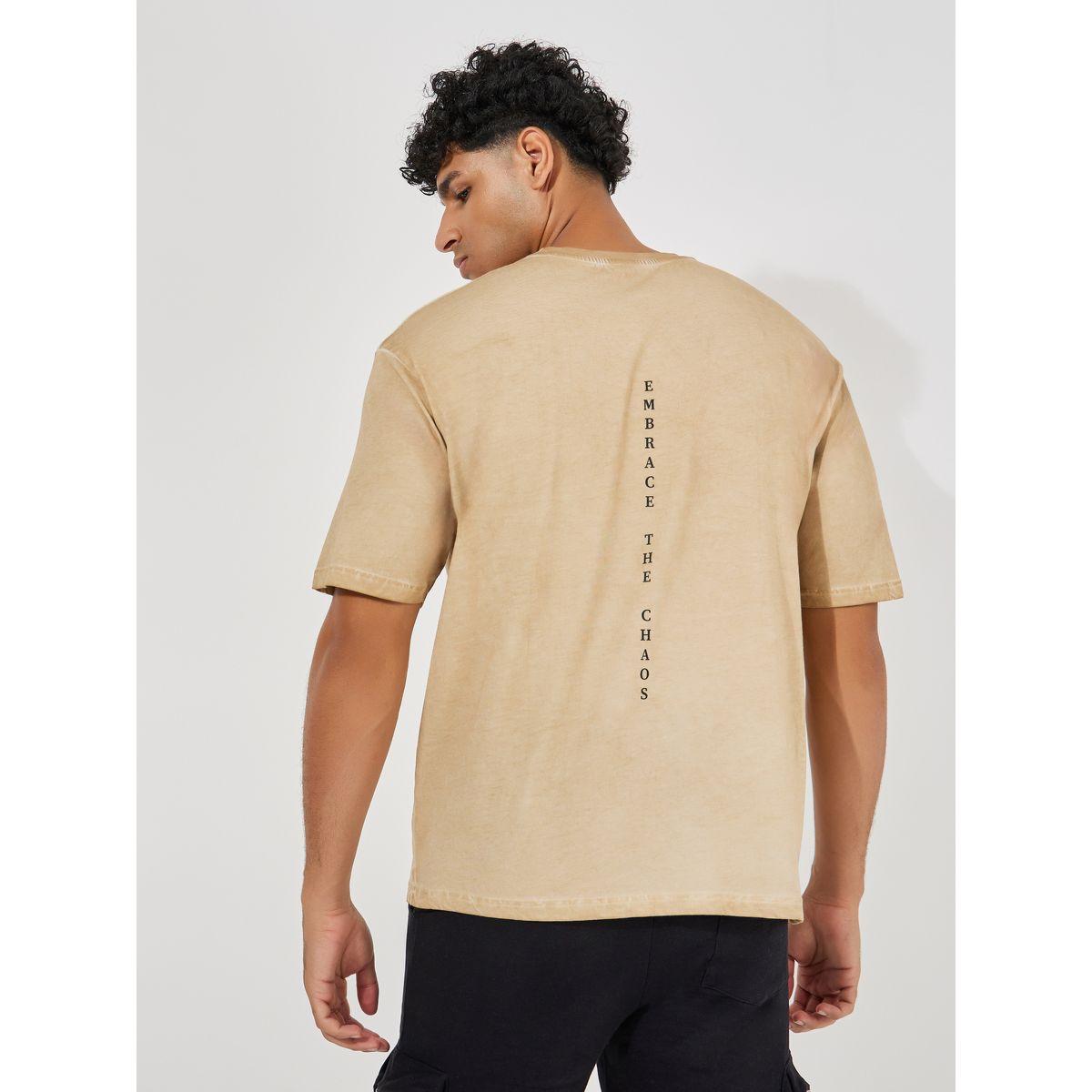 Styli Overdyed Washed Oversized T-Shirt with Minimal Back Print-men-clothing-tshirtsandpolos-tshirts-image-5