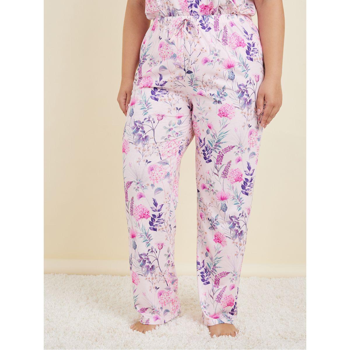 طقم من بنطال بيجاما مع بلوزة بمقاس كبير-women-clothing-nightwear-pyjamas-longsets-image-6