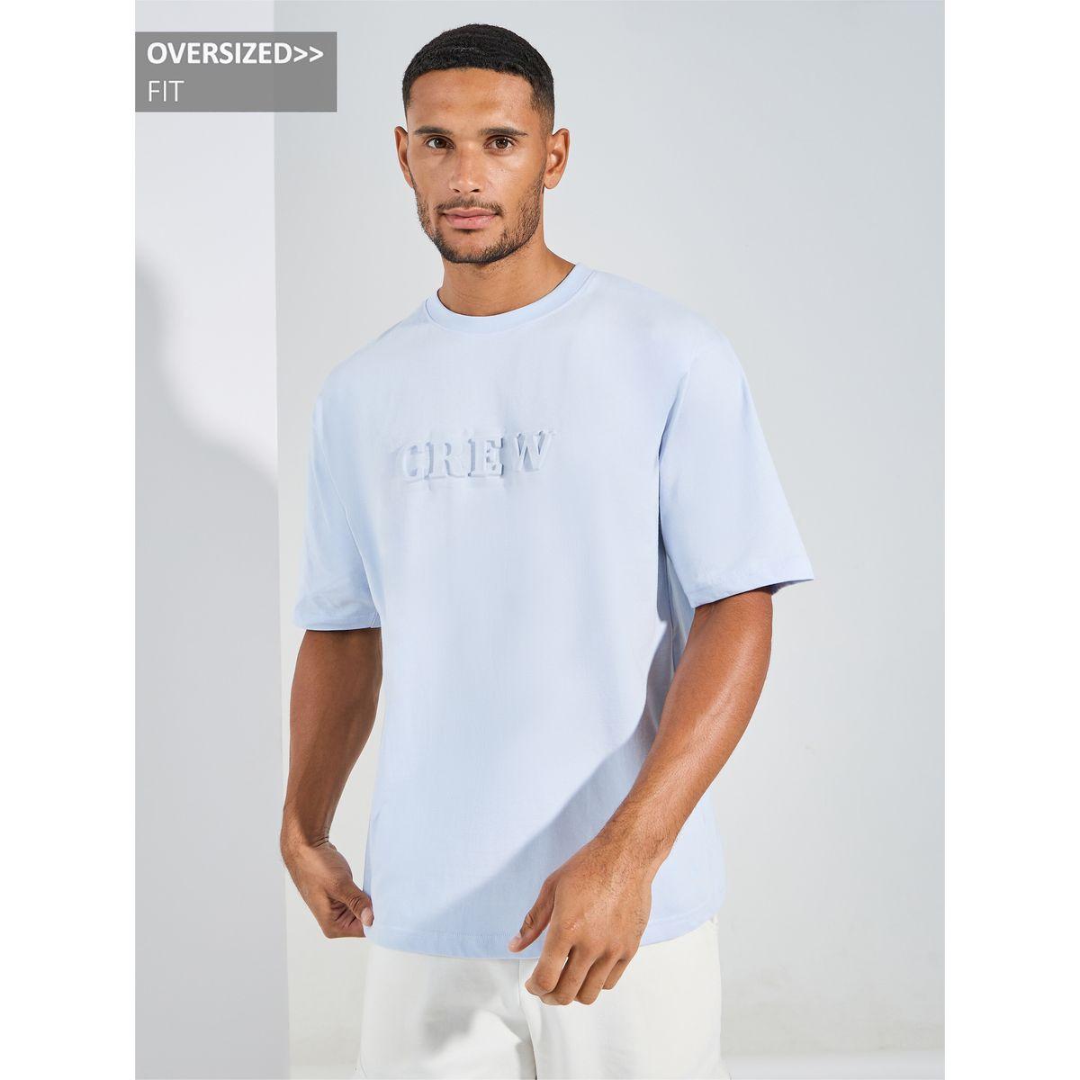 Styli Embossed Slogan Oversized Compact Jersey T-Shirt-men-clothing-tshirtsandpolos-tshirts-image-1