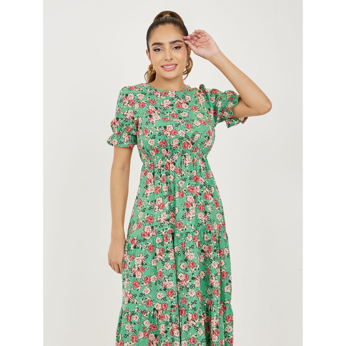 فستان ميدي مطبع بالكامل بزهور-women-clothing-dresses-image-2