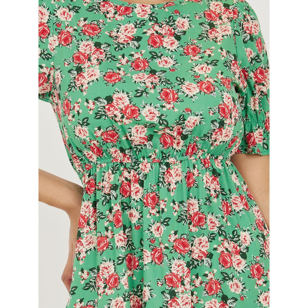 فستان ميدي مطبع بالكامل بزهور-women-clothing-dresses-image-3