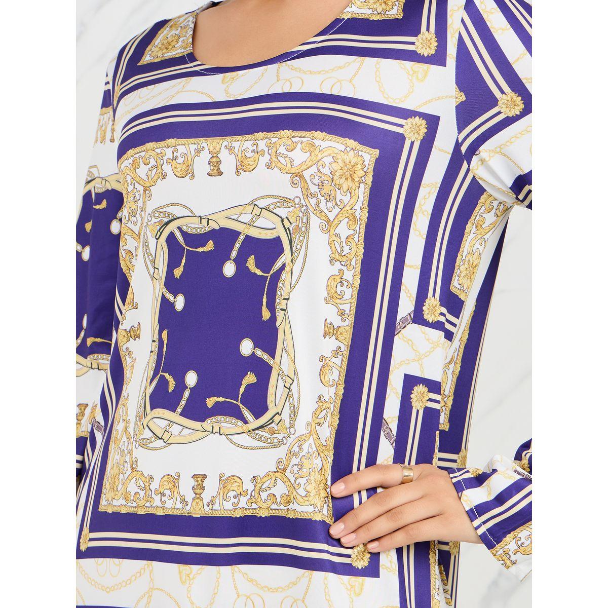 Styli Scarf Print A-Line Maxi Dress-women-clothing-dresses-image-3