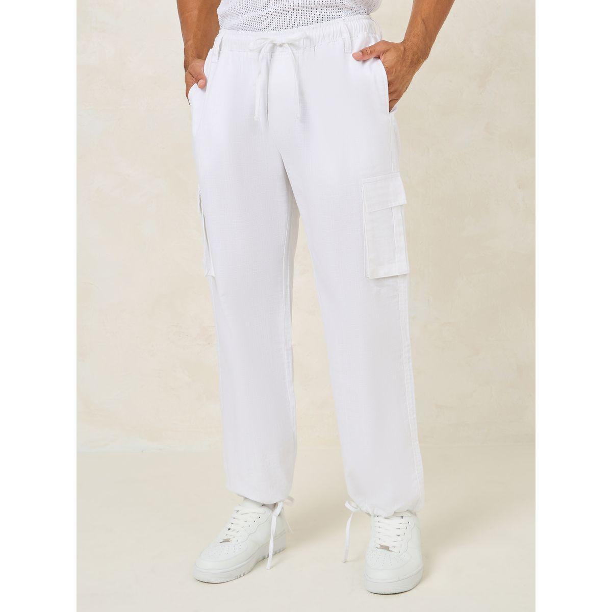 بنطال منسوج بنمط كارجو وقصة مريحة-men-clothing-bottoms-trousersandchinos-trousers-image-1