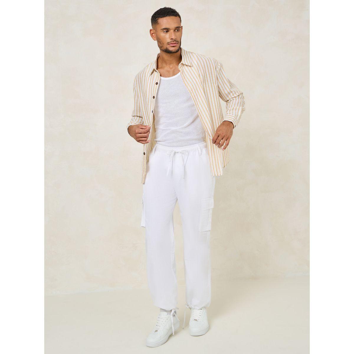 بنطال منسوج بنمط كارجو وقصة مريحة-men-clothing-bottoms-trousersandchinos-trousers-image-2