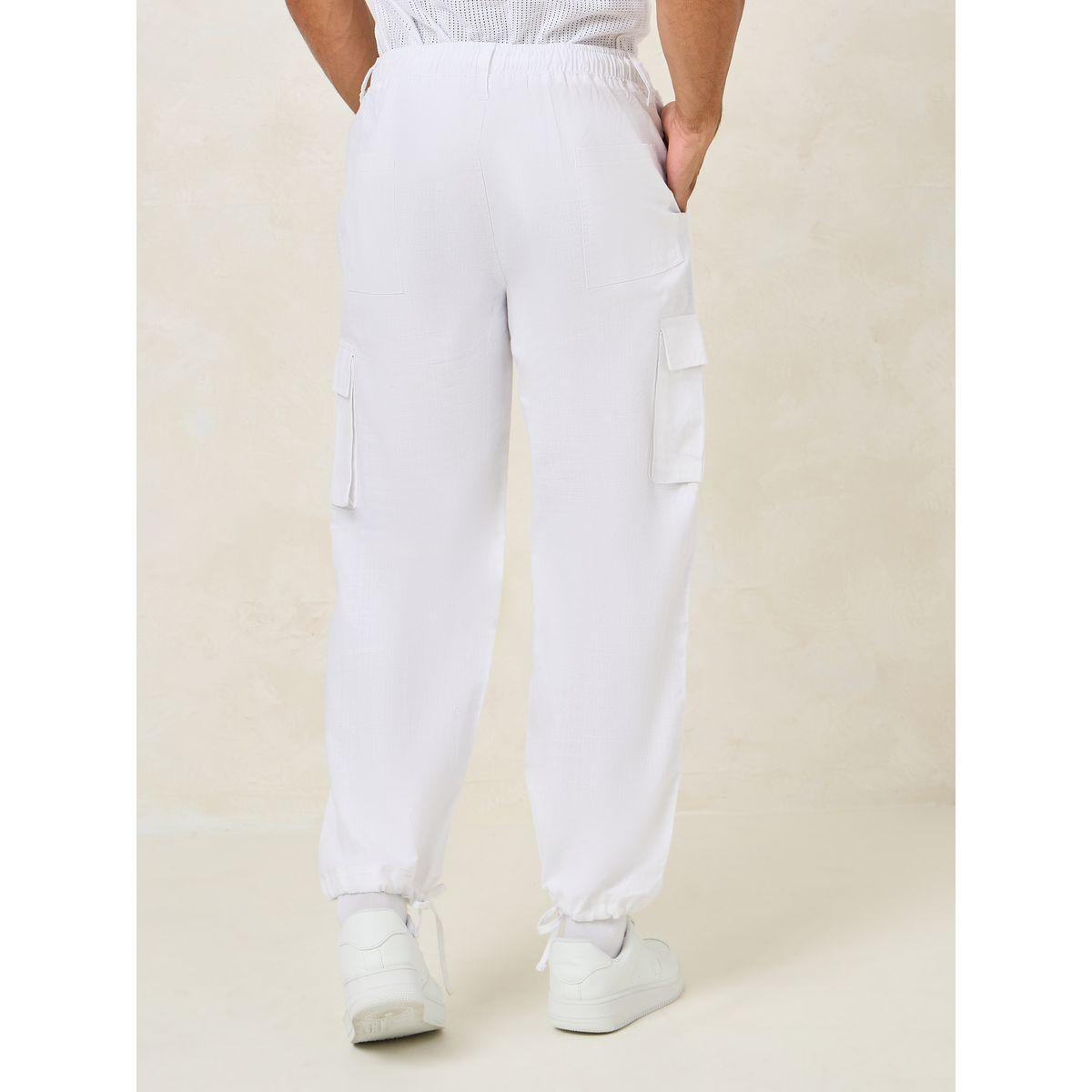 بنطال منسوج بنمط كارجو وقصة مريحة-men-clothing-bottoms-trousersandchinos-trousers-image-4