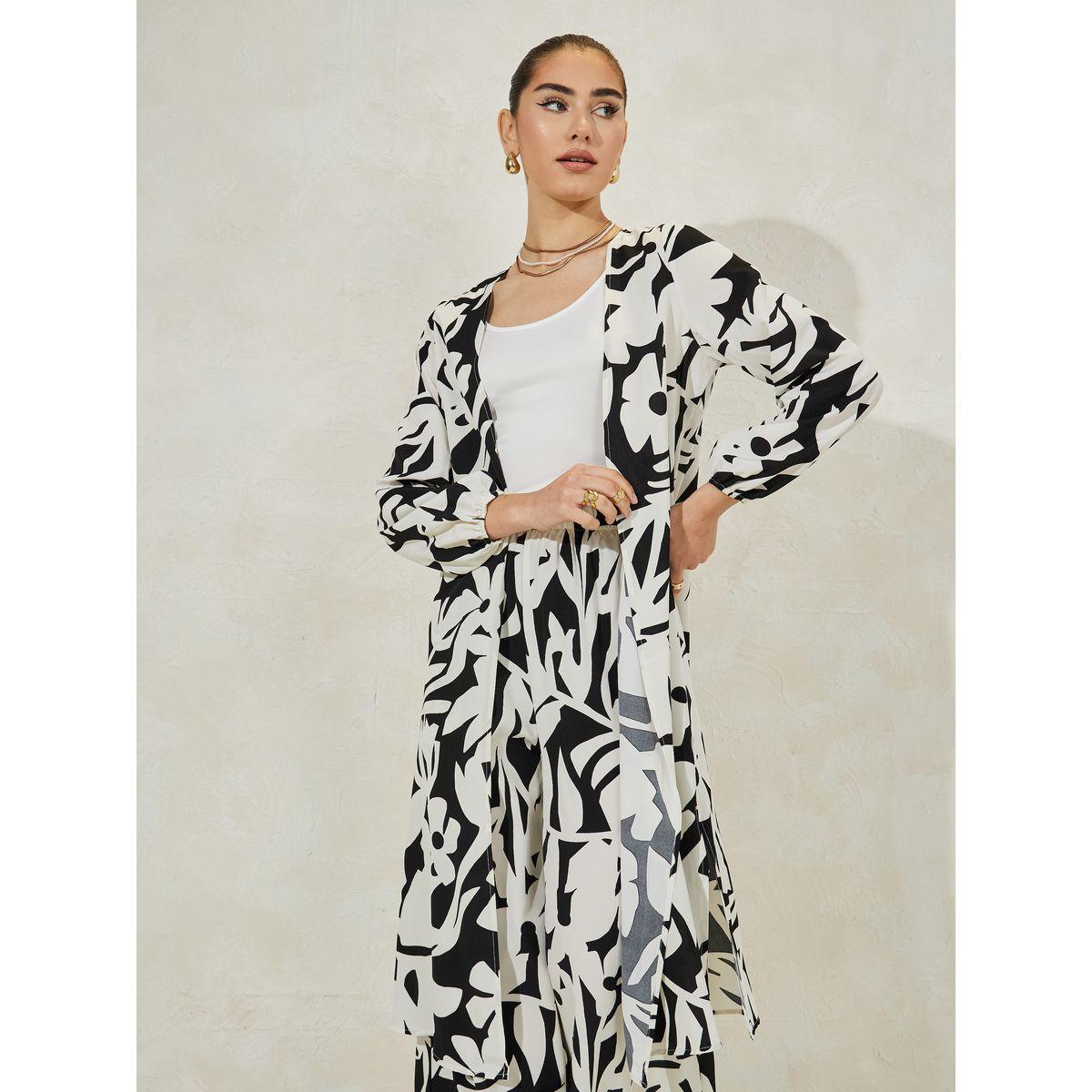 طقم منسق من 3 - بنطال وبلوزة كامي مع كيمونو-women-clothing-coordsets-image-2