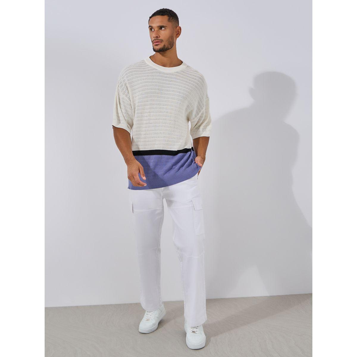 Styli Limited Premium Cotton Color Block Knit Oversized T-Shirt-men-clothing-tshirtsandpolos-tshirts-image-2